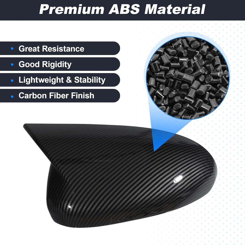 Motoforti 2 Stück Links Rechts Seiten Spiegelkappe für Ochsenhorn-Flügelspiegel für Subaru BRZ 2022-2024, für Toyota GR86 2022-2024, Auto Rückspiegel Fahrer Beifahrer