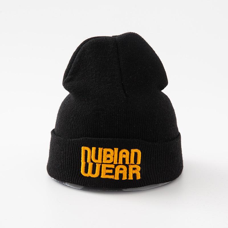 Embroidered Warm Knit Beanie with Ear Protection