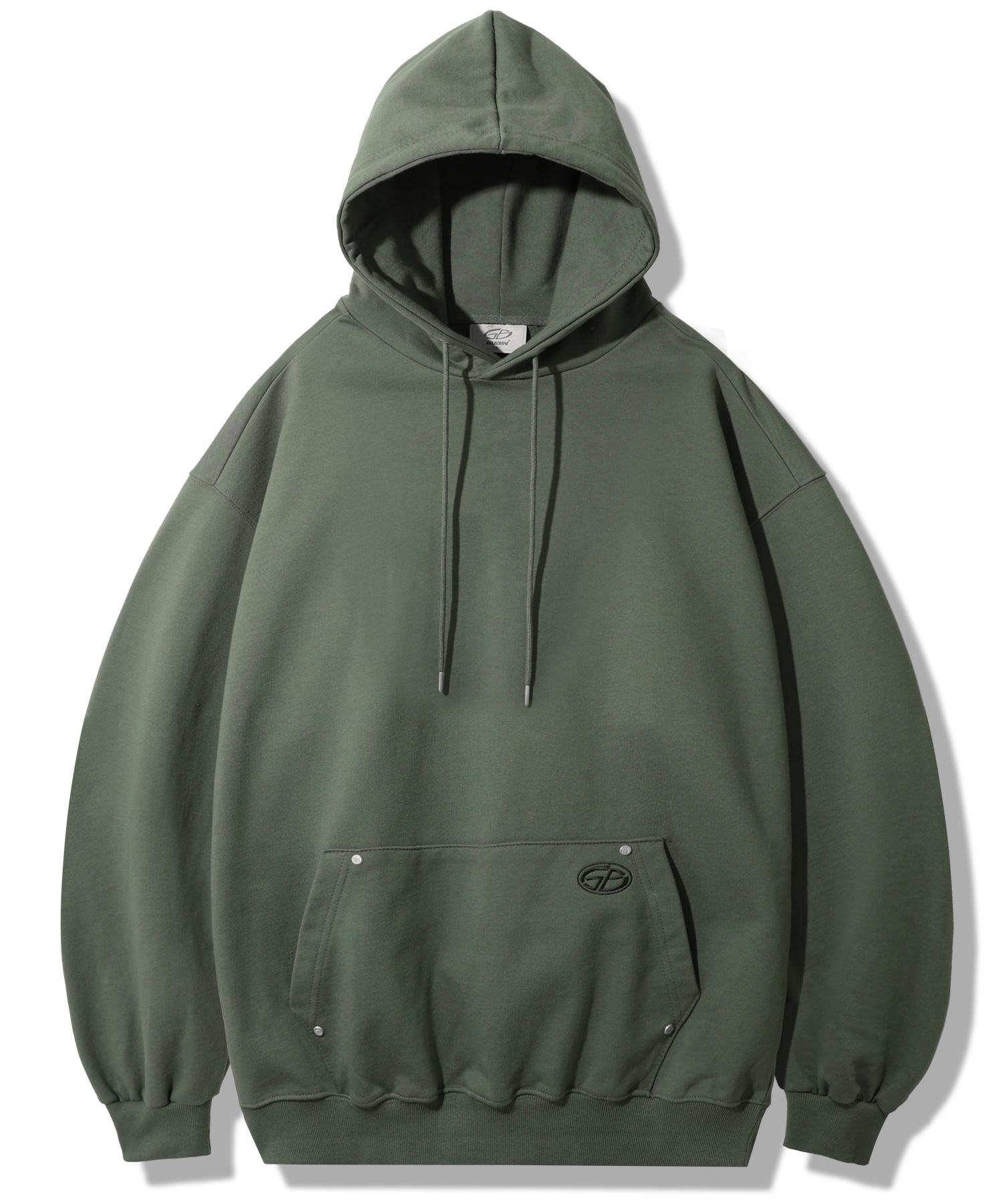 Goobin Oversized Mini Logo Hoodie - Khaki Khaki/L