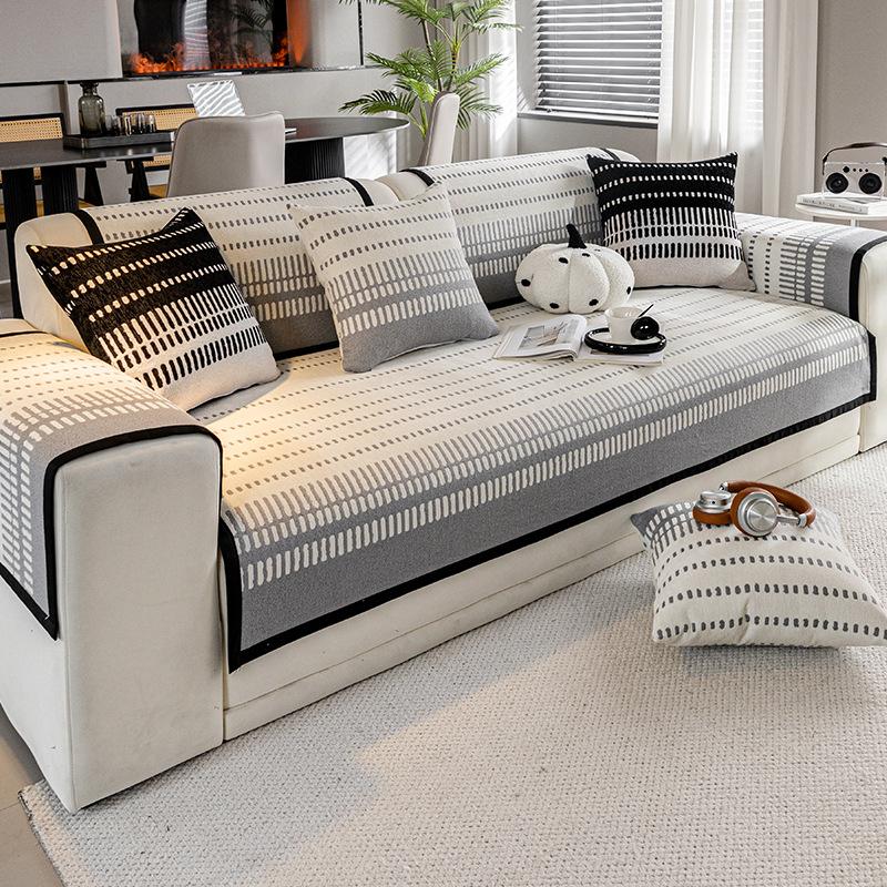 

Подушка для дивана Chenier, Высококлассная Легкая Роскошь, Нескользящая Подушка для Сиденья, Чехол для дивана Прямого Ряда, Пылезащитный Чехол Все Включено 70*70cm