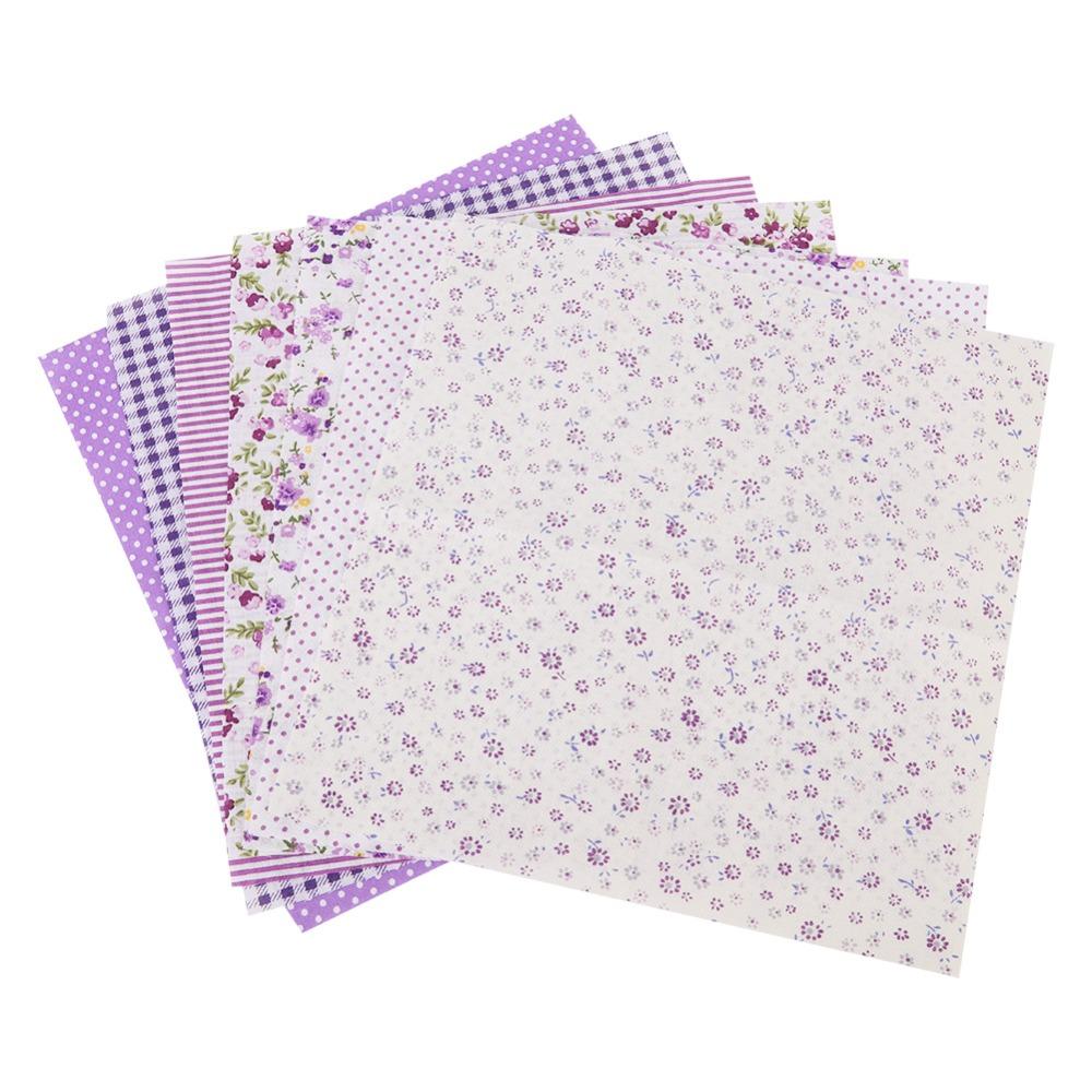 7Pcs Purple floral pattern Patchwork Fabric 7 assorted styles Printed Cloth Fabric art design