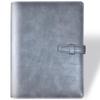 SYOUGO A5 Planner, 6-Ring Leather Organizer, Schedule Book, Notepad Cover with Refills, Card Storage, A5 Business Notebook, Office Supplies, Gray