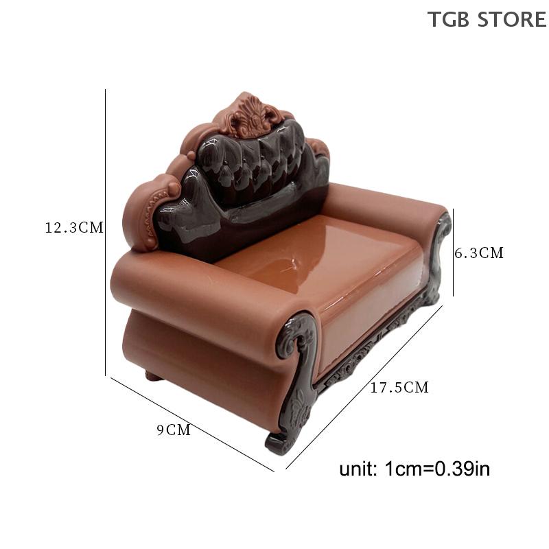 1/12 European Style Sofa Model Simulation Living Room Furniture Dollhouse Decoration Miniature Dolls House Accessories