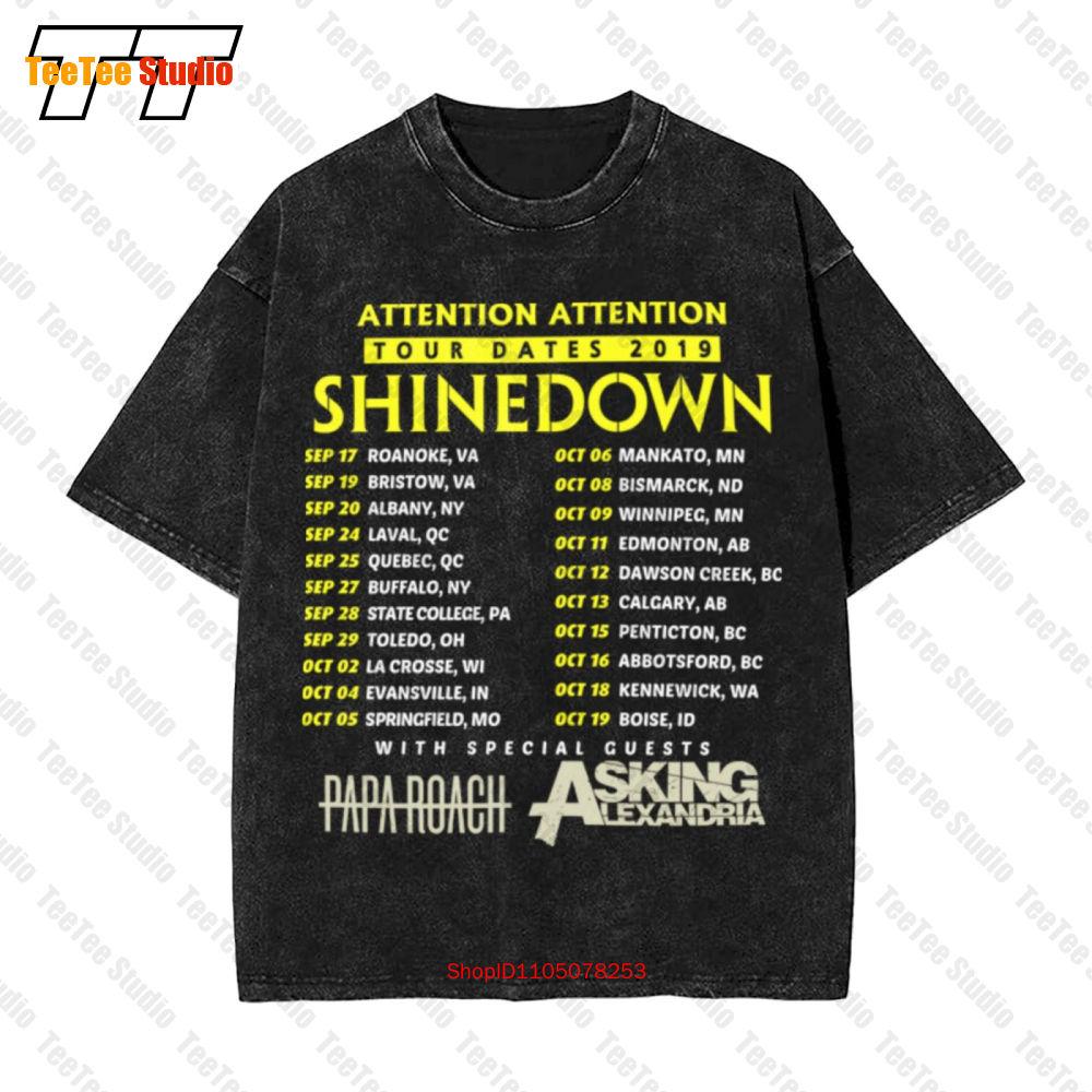 Shinedown Papa Roach Asking Alexandria Tour Vintage Oversized T-Shirt