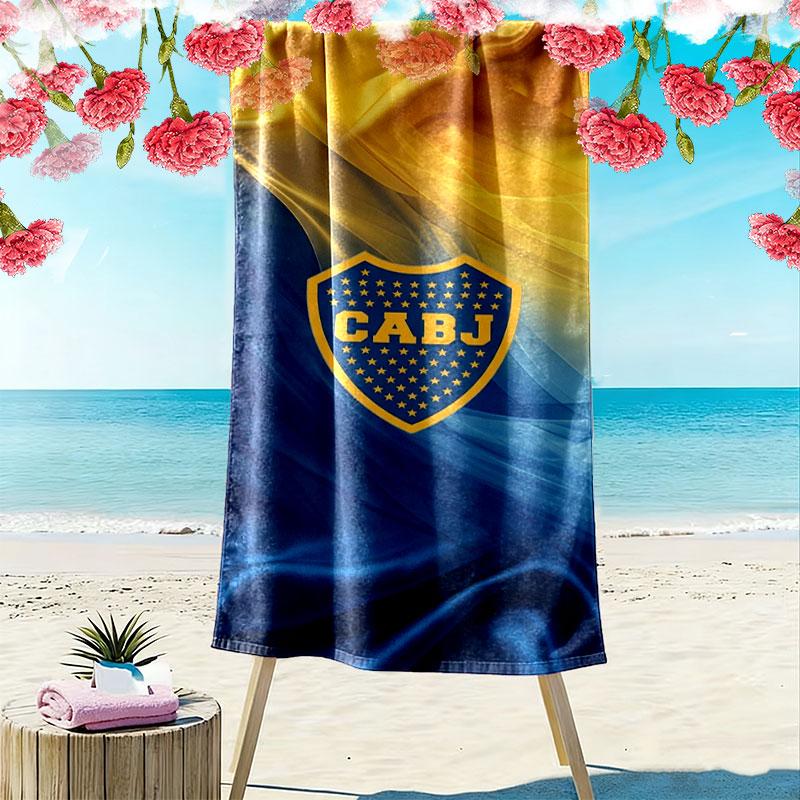 Boca Juniors Print Strandtuch, Großes Weiches Schnelltrocknendes Handtuch für Strand Camping Schwimmen