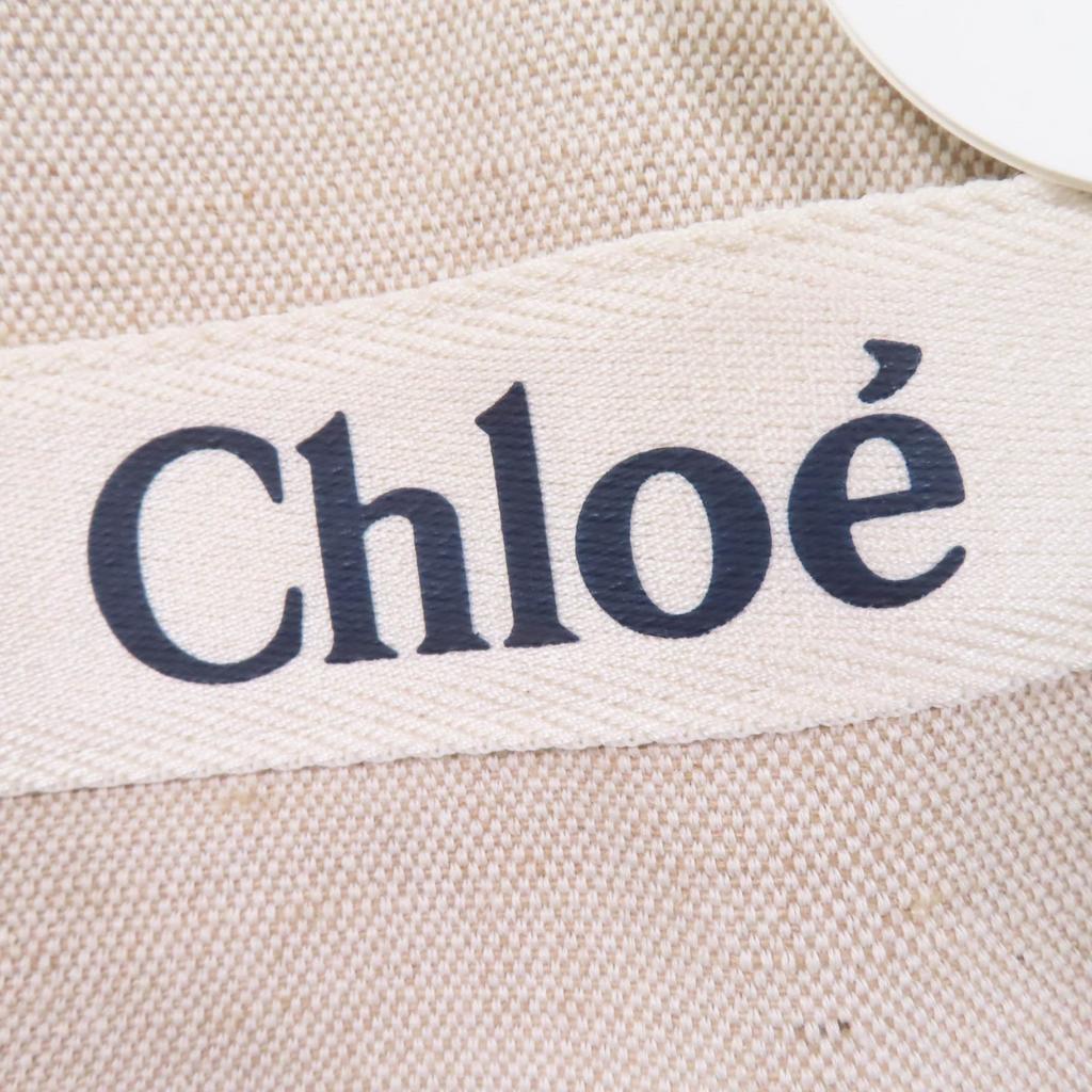 Pristine Chloe Tote Bag Baby Carrying Bag Mother's Bag Beige Jute Women C90406 Used