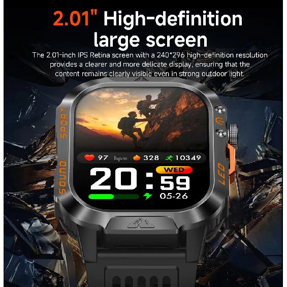 2026 New T-Rex3 Ultra 1200mAh Super Capacity Battery Adult Men Smart Watch 1.7" Large Screen Call 5ATM Waterproof Sports Watches