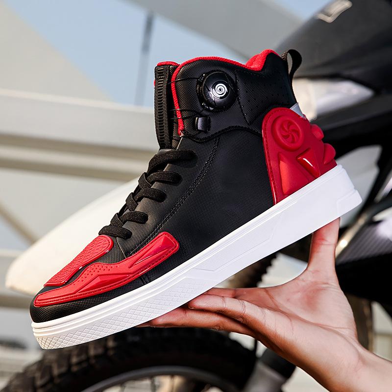 Motorcycle Boots, Motorcycle Riding Shoes, Genuine Leather Men's Motorcycle Boots, Racing Ankle Boots, All-season Motorcycle Travel Equipment