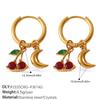 Sweet Wind Diy Cross Pearl Pendant Earrings Stainless Steel Gold Plated Diamond Jewelry