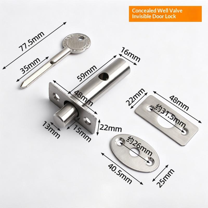 Hidden Tube Well Lock Simple Installation For Concealed Door Fire Door Fire Pipe Well Lock Channel Rarelock