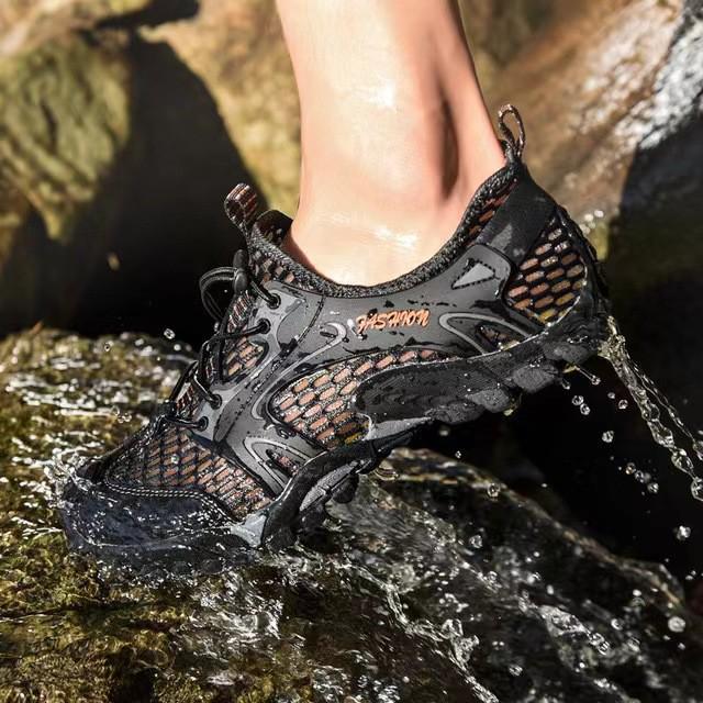 2024 Men's Breathable Mesh Hiking Shoes - Autumn Outdoor Sports Wading Footwear