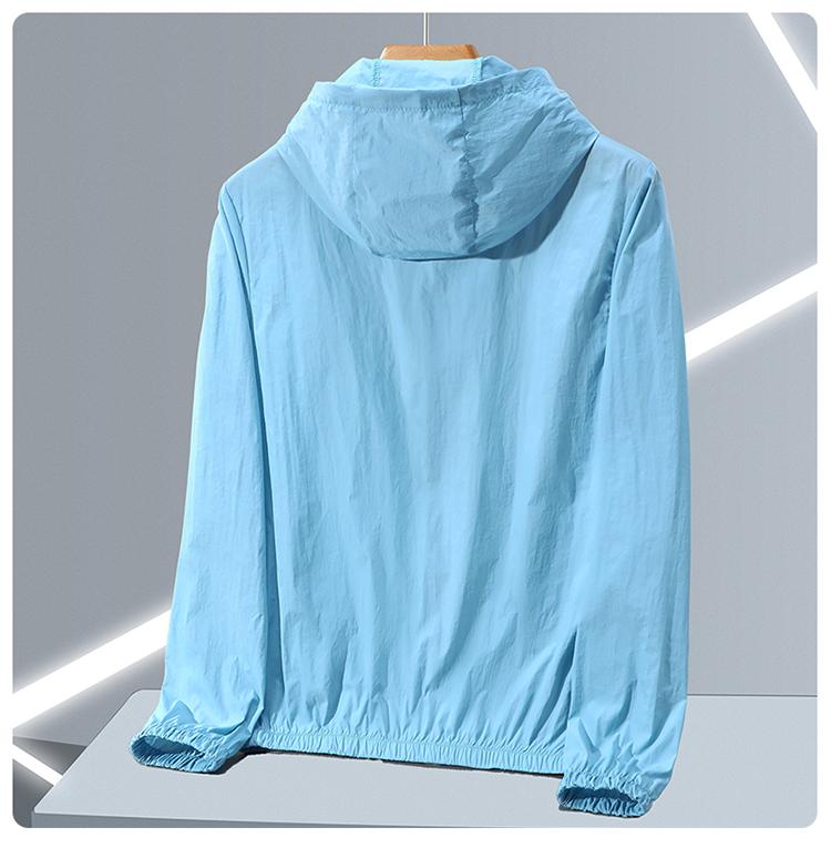 Summer Thin Ice Silk Sun Protection Jacket for Men Fashion Hooded Sports Protection Skin Clothing Breathable Couple Outwear