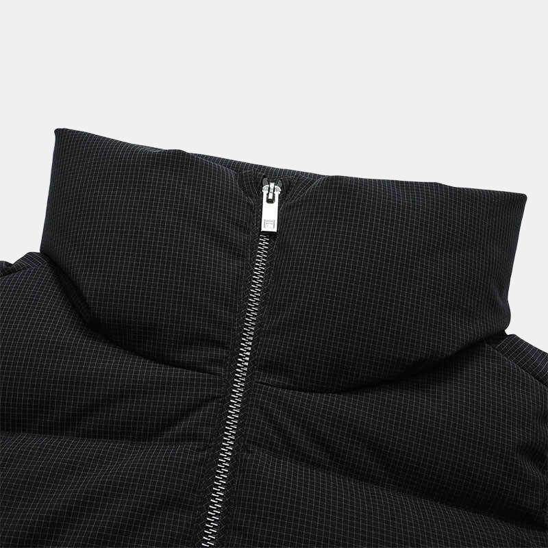 Fila Sports Lifestyle Series Logo Plaid Warm Down Jacket Women Jacket Black F11W147907F-BK