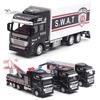 Puntos Kids Toy Realistic Alloy Police Rescue Transport Vehicle Pull back Car Eucation