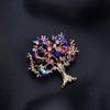 Comelyjewel Tree Rhinestone Banquet Suit Scarf Charm Jewelry Badge for Party Metal Brooch, Pin, Cosplay.,