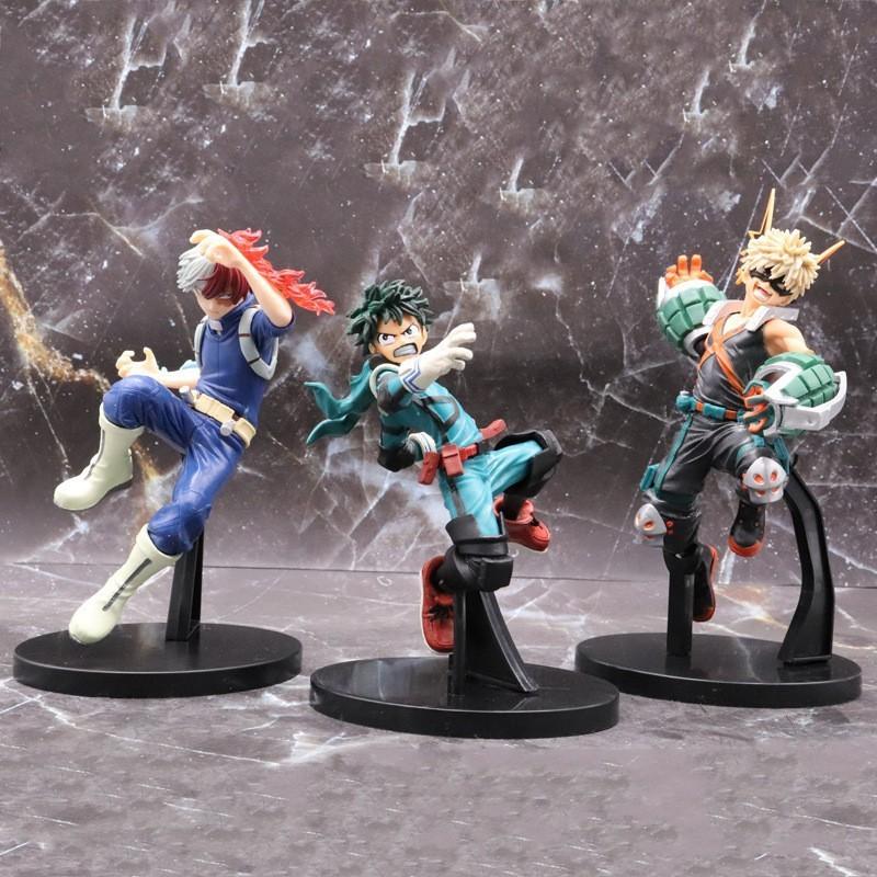New My Hero Academia Version 3 Battle Action Figures Shoto Todoroki Izuku Midoriya Katsuki Bakugo Anime Statues Collectible High Quality Toys
