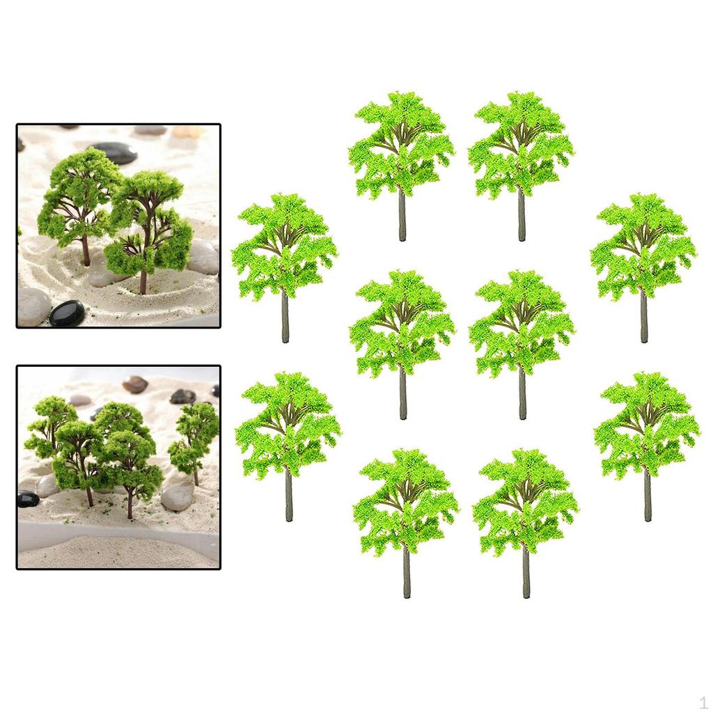 10 Pieces Model Trees 4/5.5/7/8.5/11.5cm Train Railway Tree Railroad Scenery Diorama for
