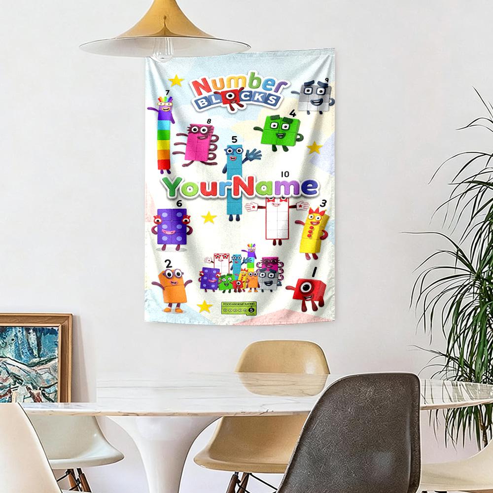 Numberblocks Personalizzato Con Il Tuo Nome Decorazione Murale Arazzo Artistico Per Memoriale Di Animali Domestici Compleanno Matrimonio Sfondo Festa Regalo Di Famiglia