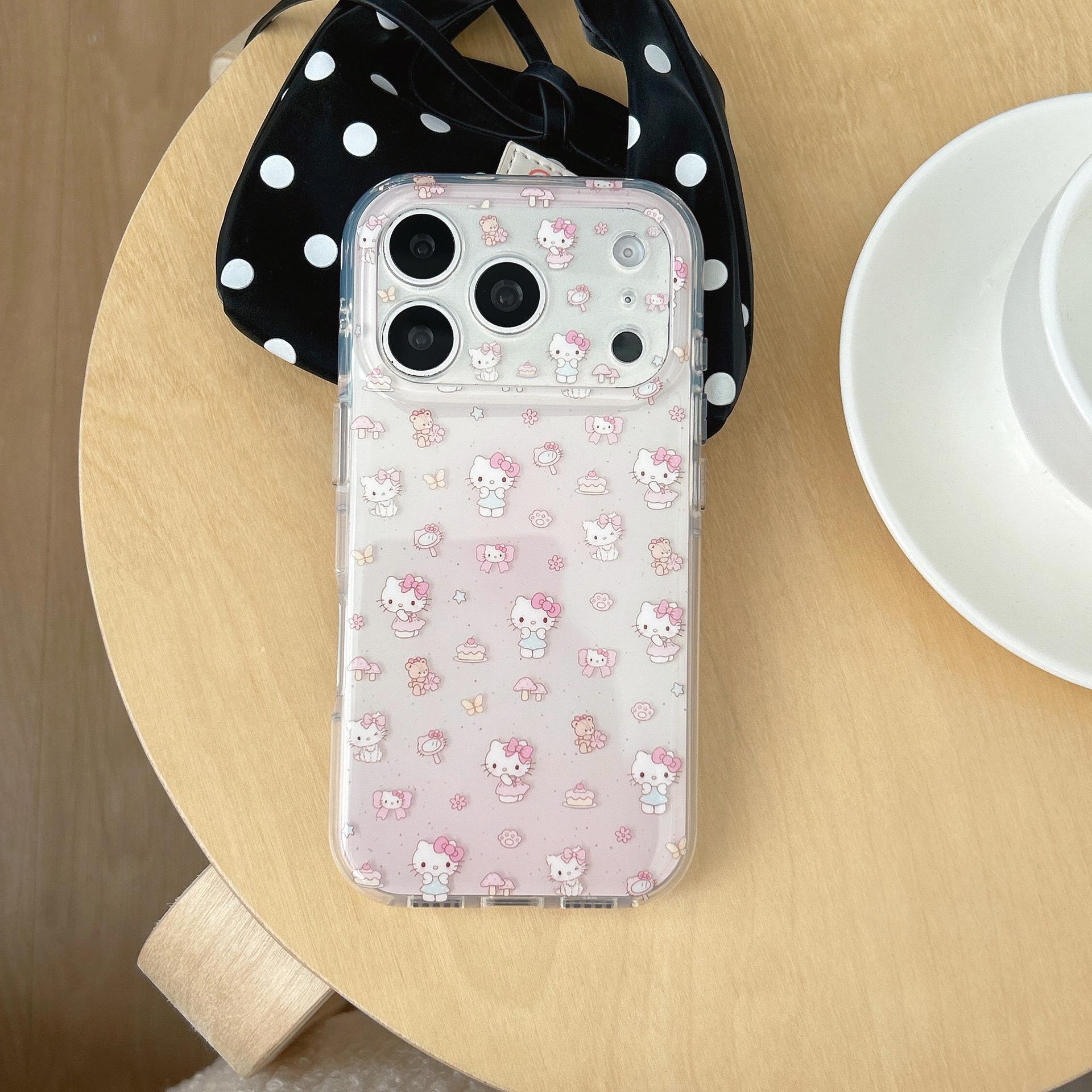 

Korean Pink Gradient Dessert Cat iPhone 17/16 Pro Max & 15 Pro Case iPhone 16