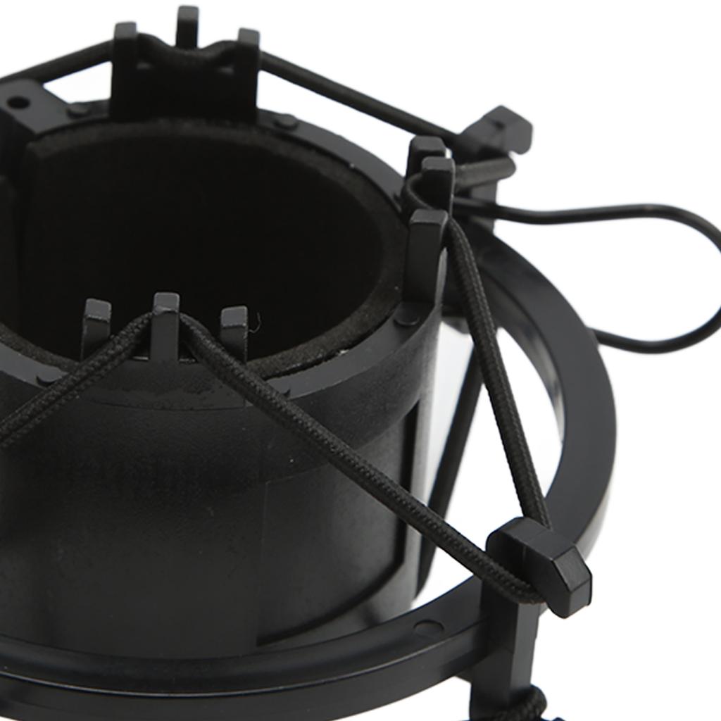 Microphone Shock Mount Holder Plastic Mic Anti Vibration Clip 47‑57mm for Live Streaming Recording Studio