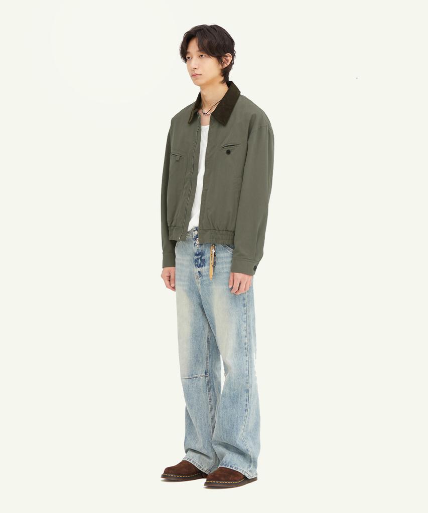 Intempomood Loop Pocket Work Jacket_Khaki