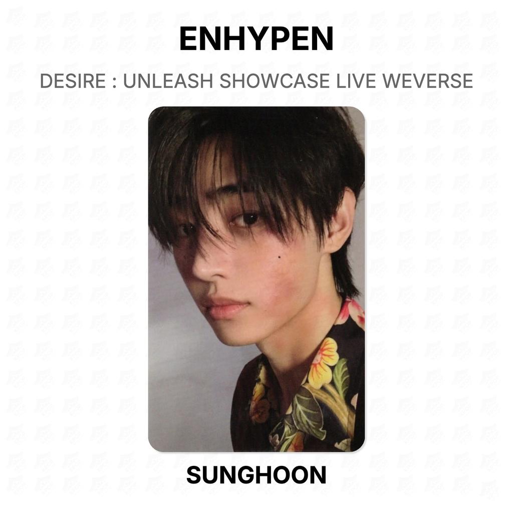 ENHYPEN PRAGNIENIE : UNLEASH SHOWCASE LIVE WEVERSE Oficjalna Fotokarta