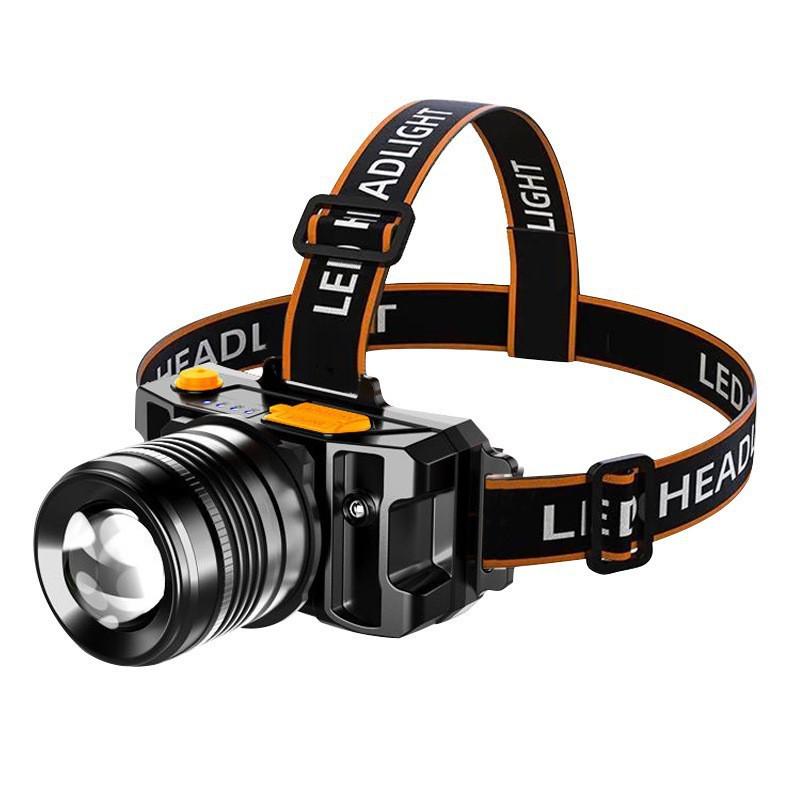 Cross-Border LED Headlamp: Long-Lasting, Rotatable Zoom, Multifunctional for Outdoor Fishing & Emergencies.