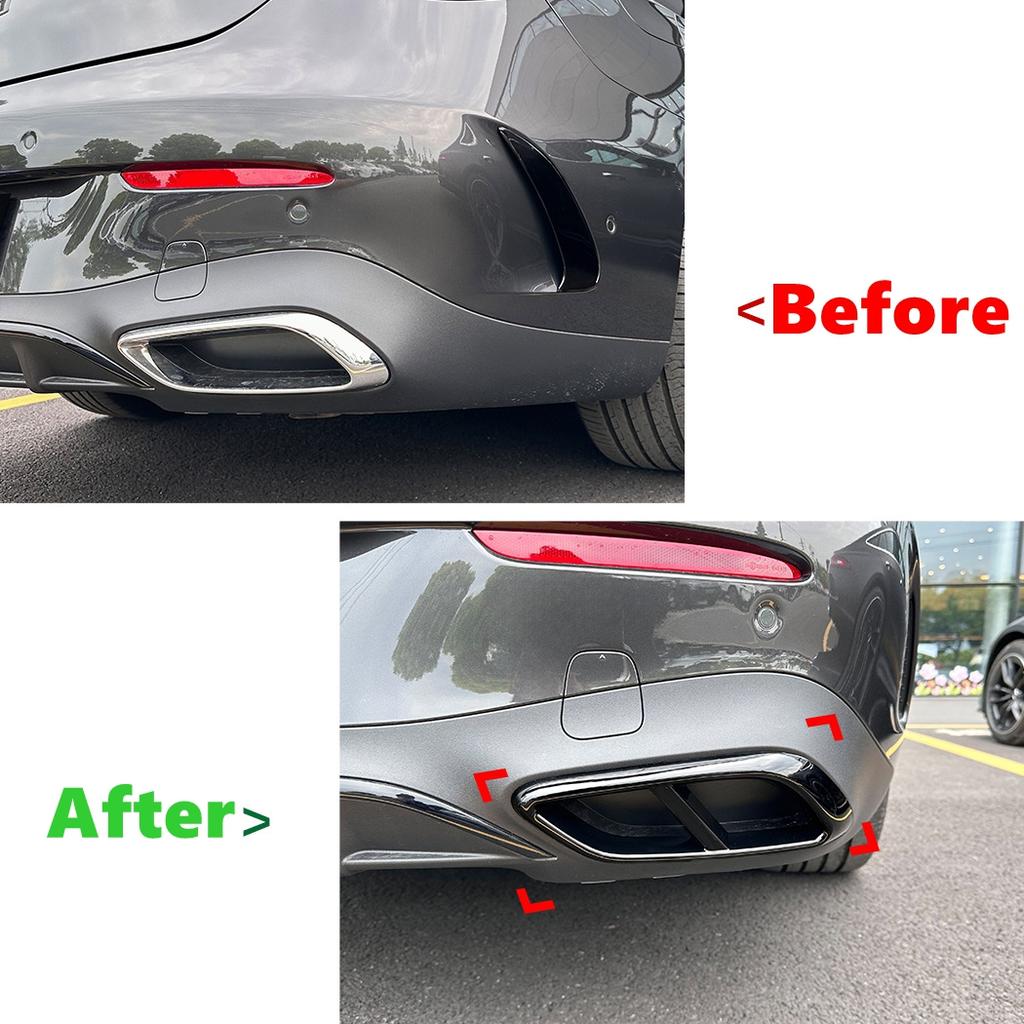 Rear Exhaust Muffler Tail Pipe Decoration Cover Trim For Mercedes-Benz CLE Coupe C236 AMG 2024-2025 Car Accessories