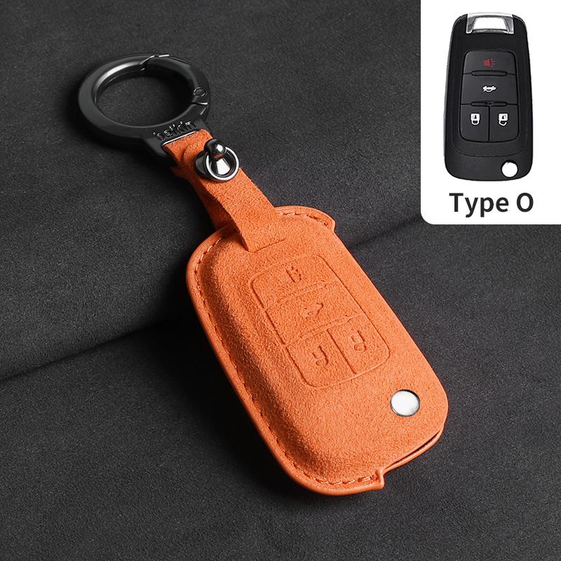 Suede Car Key Case Cover Shell Fob For Buick Encore Envision Gl6 Gl8 Excelle Regal For Chevrolet Cruze Epica Lova Camaro Impala