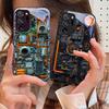 Mechanical Device Black For Samsung Galaxy Note 8 9 10 PRO 20 Ultra A01 02 03 Core 04E 4G 12 13 5G Tempering Glass Phone Case