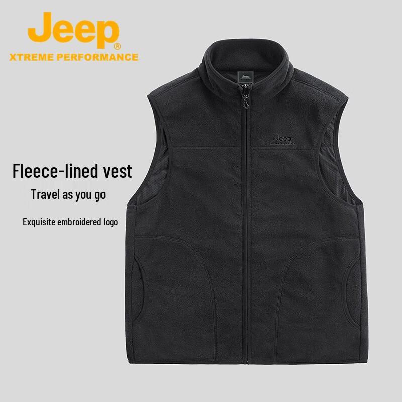 

JEEP Men s Fleece Zipper Vest L