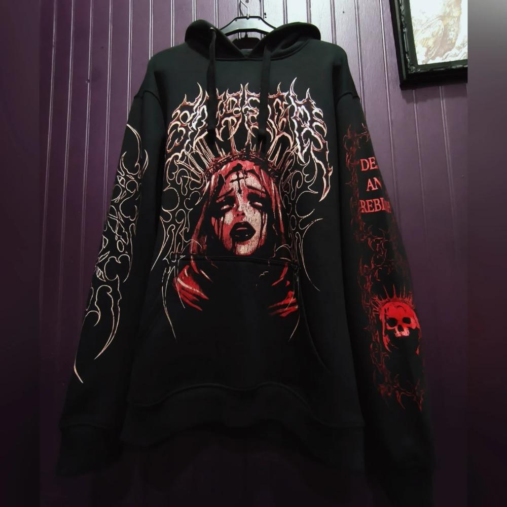 Весна Осень Европа и Америка Мода Y2K Хип-хоп Тренд Худи Мужчины Женщины Уличный Повседневный Свободный Винтажный Свитшот Худи S