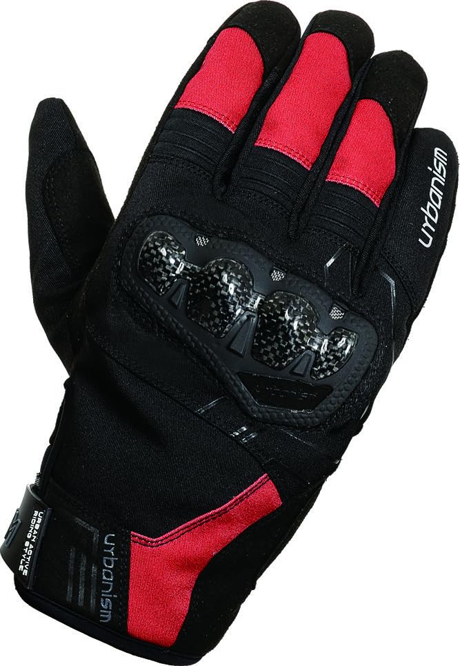 

Urbanism Motorcycle Winter Size UNG259 Gloves, Black/Red, L,