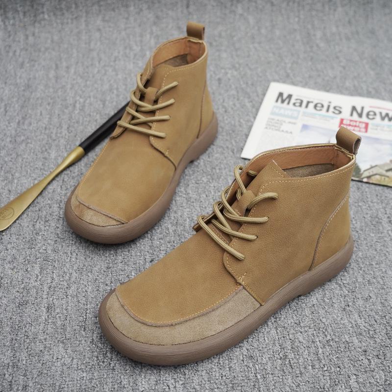 Men's British Style Martin Boots - New Winter Non-Slip Retro Cowhide Loafers