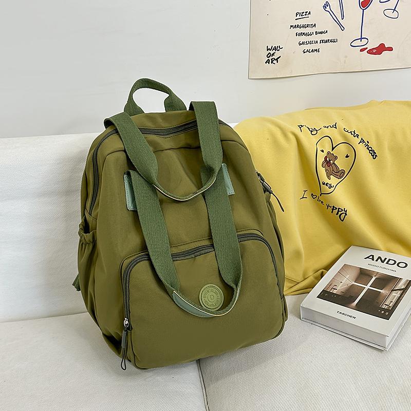 Rucsac Culoare Solidă Geantă Multifuncțională pentru Femei Geantă de Mână cu Capacitate Mare pentru Studenți Geantă de Umăr