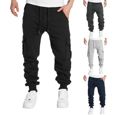 Herren Latzhose Locker Jogginghose Workout Cargohose Sweatpants Aktive Sporthose Kordelzug Mehrere Taschen Herren Freizeithose
