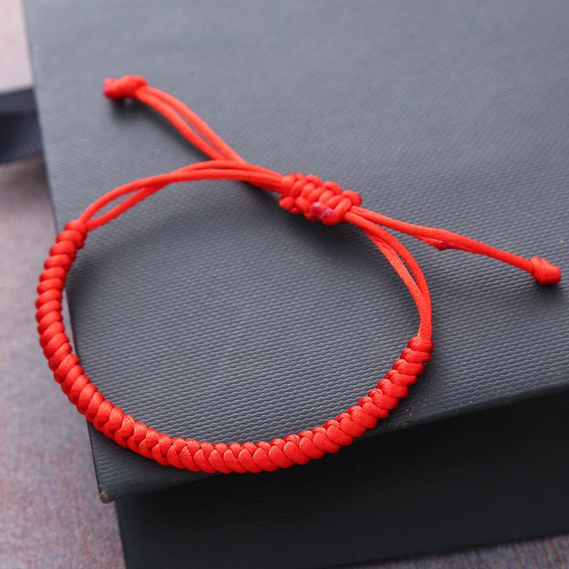 4 st kinesiska lyckliga röda snöresarmband för lycka, framgång och skydd Vackra välsignelser smycken Grossist