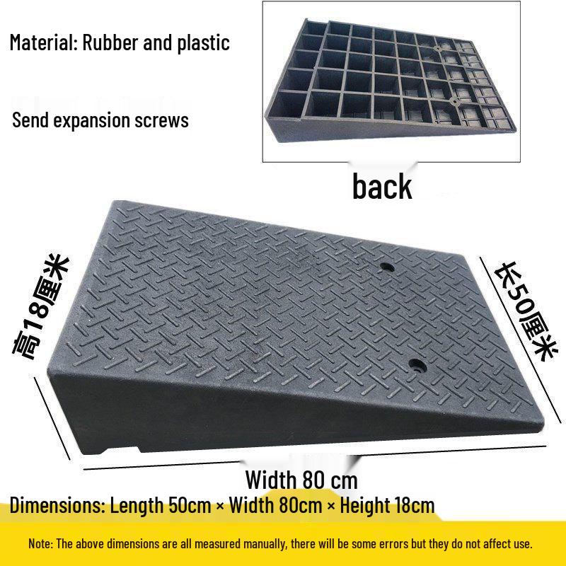 Rubber and Plastic Sloped Threshold Ramp Pad