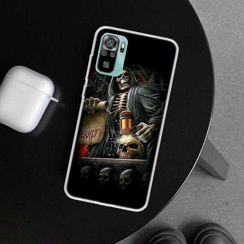 

Reaper Skull Skeleton Gun Phone Case Cover for Xiaomi Redmi Note 15 14 13 12 11 Pro Plus 14S 12S 11S 11T 11E 10S 10 Customized F Redmi Note 12 Pro 4G