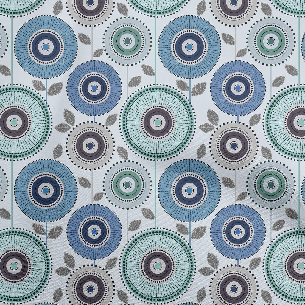 oneOone Cotton Flex Dark Mustard Fabric Dotted Floral Quilting Supplies Print Sewing Fabric By The Yard 40 Inch