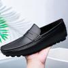 Men Classic Black and White Driving Shoes Comfortable Slip on Oxford Men Casual Shoes Leather Loafers Office Shoe Designer Shoes
