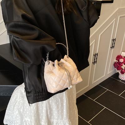 Sommer beliebte kleine Tasche Damen 2025 neue Mode Diamant Kettentasche Umhängetasche Bucket Bag
