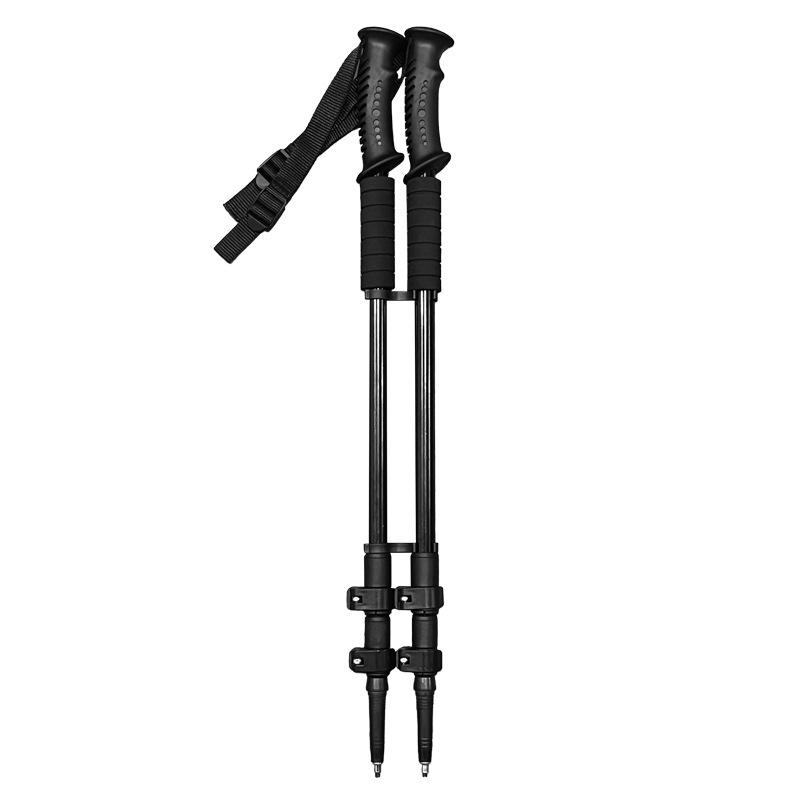 Unisex 2-Pack Aluminum Trekking Poles with Accessories, 3-Section External Lock, Portable Hiking Sticks