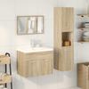 4 Piece Bathroom Furniture Set In Sonoma Oak Engineered Wood