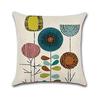 Set of 4 Cushion Covers Cushion Cushion Covers 45 x 45 Scandinavian Linen Made of High Quality Flax Sofa Backrest Decorative Pillow Cover Cushion