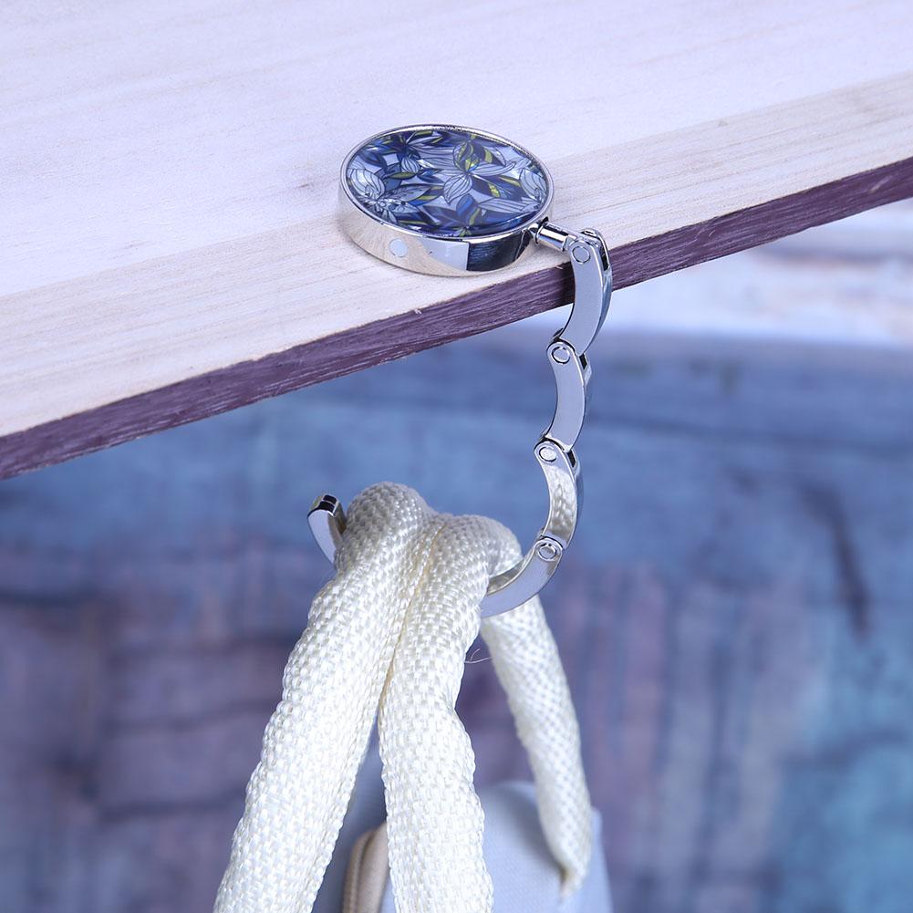 1PCS Portable Folding Bag Hook Fashion Hanger Purse Handbag Holders Foldable Table Hook Unique Bag Parts Accessories 2025 New