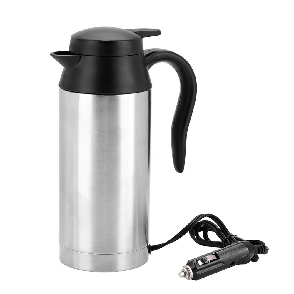 Rustless Steel Water Boiler Cylindrical Heating Water Pot Hot Water Container Self-driving Travel