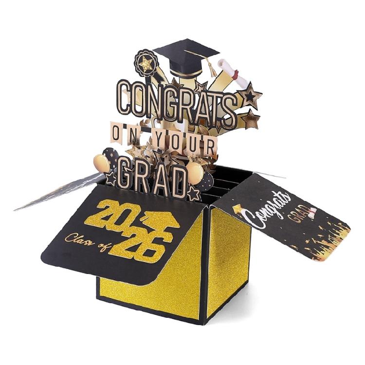 3D Paper Sculpture Graduation Cards Handmade Commemorative Greeting Card with Envelope for 2026 Graduate