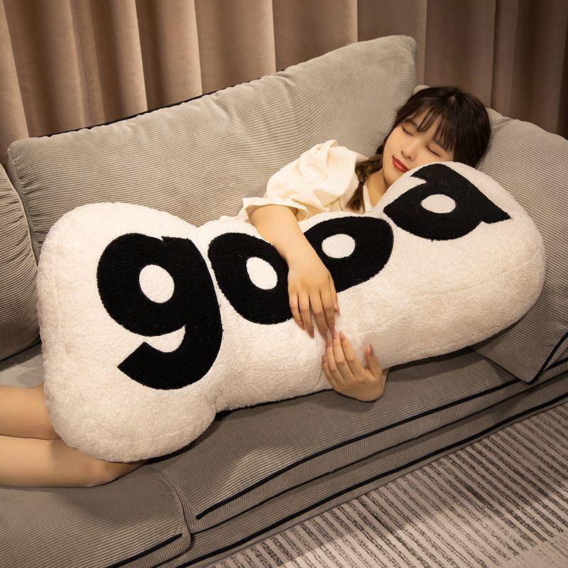 Creative Personality Plush Toy Throw Pillow - Removable & Washable Long Backrest for Girls' Beds
