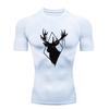 Abstract Print Men's Sports T-Shirt Training Fitness Compression Workout T-Shirt T-Shirt for Men